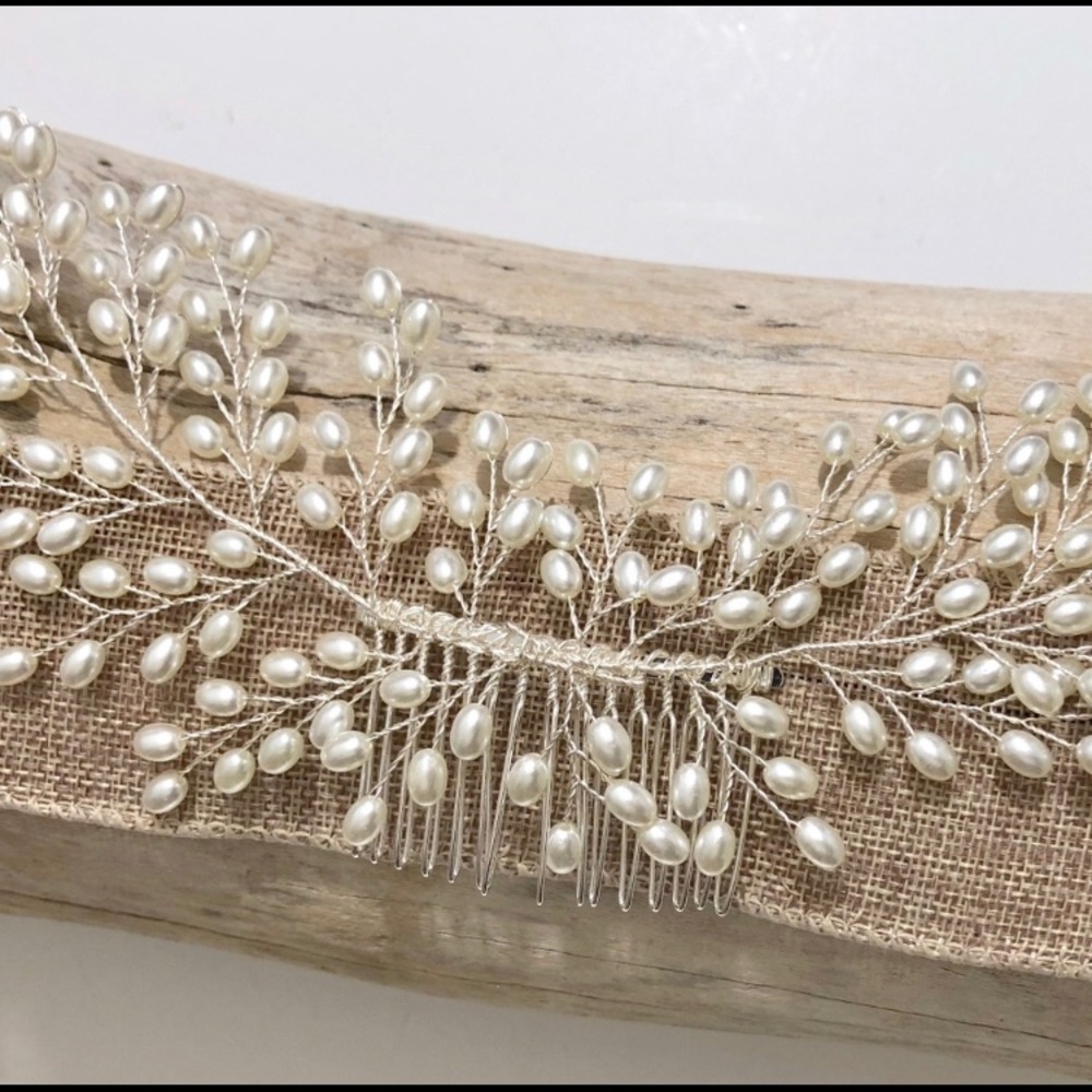 Wedding Hair Comb, Pearl Hair  Comb